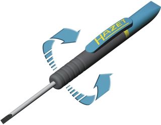 HAZET Clip-Schraubendreher 805C-25, Schlitz Profil, SW 0,4 x 2,5 mm