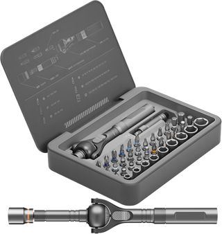 Ratschen Schraubendreher 24tlg., mit S2 Stahlbit, Magnetgriff, Verlängerung