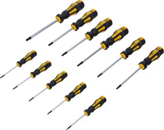 BGS Diy 7845 | Schraubendreher | T-Profil (für Torx) mit Bohrung | 11-tlg.