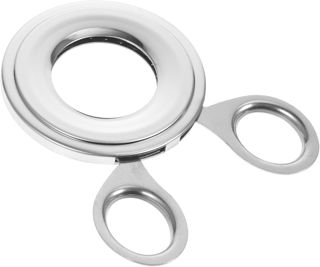 Amosfun Eierschneider und Eieröffner aus Edelstahl Ergonomischer Griff Multifunktionaler Eieraufsatz für Gekochte Eier Küchenhelfer zum Einfachen Eierschalen Entfernen