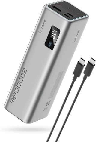 CUKTECH 65W Power Bank, 20000mAh Powerbank mit Digitales Display, Externe Handyakkus Schnellladefunktion mit 3 Anschlüsse, Externer Akku USB C PD 3.0 für Laptop,MacBook,iPhone16, Galaxy S24, Xiaomi 15