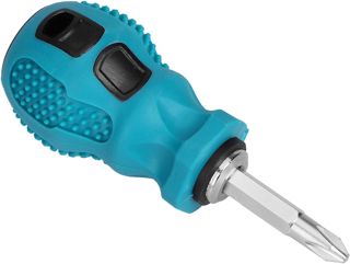 Mini-Magnet-Doppelzweck-Kreuzschlitz-Bit-Schraubendreher, Magnet-Schraubendreher, Chrom-Vanadium-Stahl, Kurzer Schraubendreher mit TRP-Kunststoffgriff für Heimwerkerarbeiten auf Engstem Raum, Stangenl