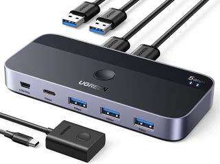 UGREEN USB Switch 2PC 2 In 4 Out 5Gbps USB 3.0 Switch USB Umschalter 2 PC