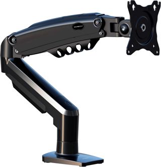 Invision Monitor Halterung für 19-32 Zoll Bildschirme - VESA 75 & 100 mm - Schreibtischklemme Ständer - Höhenverstellbar Neigungen Schwenken Dreht - Erhöhte Tragfähigkeit von 2-9 kg - MX200 Einzelarm