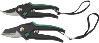 Brüder Mannesmann Gartenscheren-Set, Leichtmetall-Amboss-Astschere, Blumenschere mit rostfreien, gehärteten Klingen und ergonomischen, langlebigen, rutschfesten Griffen | M63202