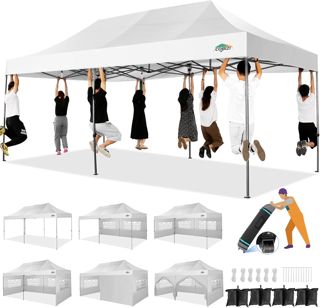 COBIZI Pavillon 3x4,5 Wasserdicht Stabil Winterfest, Pop Up Faltpavillon