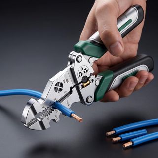 18-in-1 Abisolierzange, multifunktional, zusammenklappbar, für elektrische Arbeiten, präzises Abisolieren und Schneiden, ideal für Elektriker