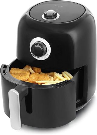 Emerio Heißluftfritteuse AirFryer | 2.2L Volumen für 1 Person oder als Zweitgerät | Frittieren mit heißer Luft ohne Öl | Frittieren | Cool Touch | schnelle Aufheizung | 1000W