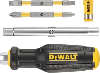 Dewalt Full Fit 6-Wege-Mehrfach-Bit-Schraubendreher, Lieferung mit: 2 x doppelseitige Bits: 4,5/6 mm, PH1/PH2.