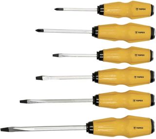 TOPEX 39d504, Pack von 6 Schraubendreher Schlag
