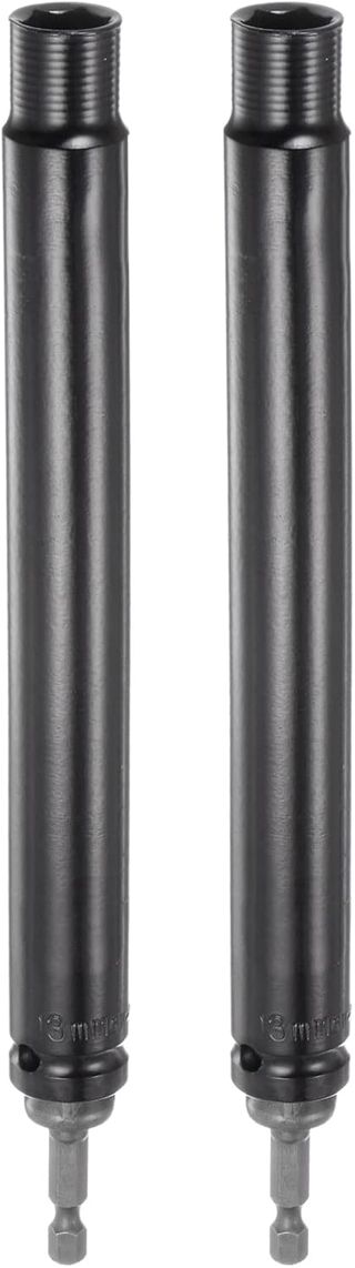 sourcing map 2 Stk. extra lange Hohlstecknüsse, 13 mm x 200 mm Tiefloch Schlagschrauber mit 1/4" Schnellwechsel Sechskantschaft Bohrmaschinenadapter