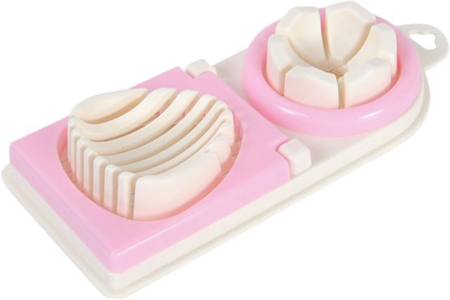Eierschneider für Gekochte Eier mit Edelstahlklingen, Rosa