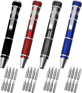 NIYATA Schraubendreher Stift Set, 4 Mini Präzisionsschraubendreher