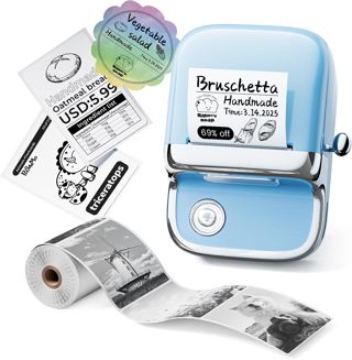 Phomemo M150 Bluetooth Etikettendrucker, 2024 Upgrade Etikettiergerät Selbstklebend, Beschriftungsgerät für Barcode, Einzelhandel, Büro, Label Printer Kompatibel mit iOS und Android,Druckgröße 20-50mm