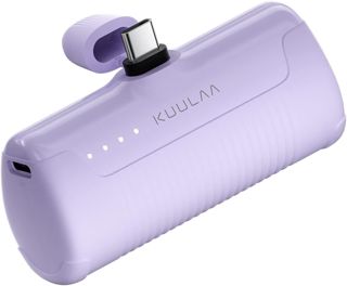 Kuulaa Power Bank USB C 4500mAh, Mini Externer Akku, Schnelles Aufladen Type C Powerbank ohne Kabel, klein Aber stark Handy Tragbares Ladegeräte Kompatibel mit Samsung, Huawei, USB C-Handys