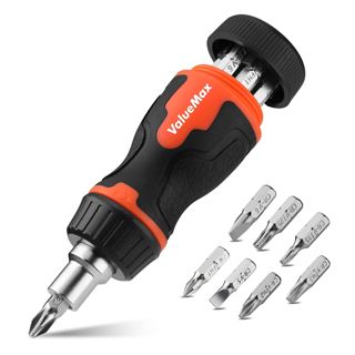ValueMax Stubby Ratschenschraubendreher, 7 Magnetische Bits