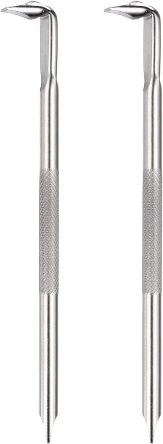 QUARKZMAN 2 Stück Abgewinkelter Schraubendreher SL6/SL6 Rechtwinklig 90 Grad Schraubendreher Doppelseitig L-Form 150 mm Länge Handwerkzeug Für Reparatur Silber