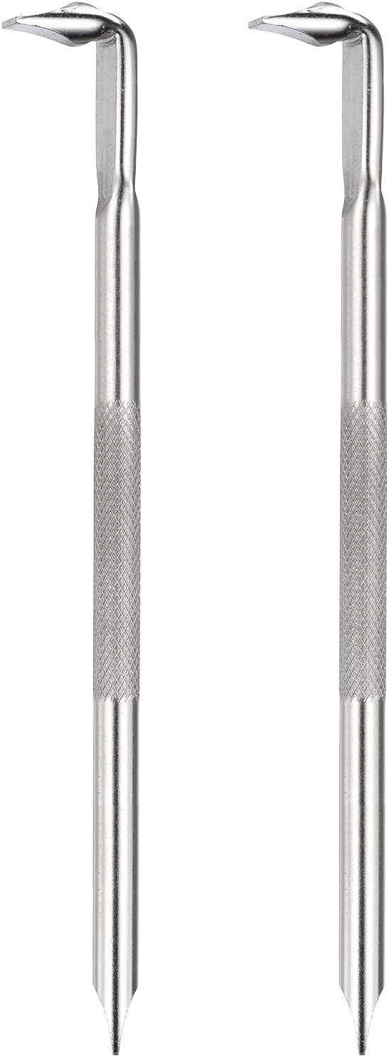 QUARKZMAN 2 Stück Abgewinkelter Schraubendreher SL6/SL6 Rechtwinklig 90 Grad Schraubendreher Doppelseitig L-Form 150 mm Länge Handwerkzeug Für Reparatur Silber