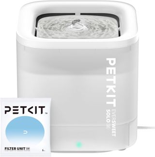PETKIT CYBERTAIL Katzen Trinkbrunnen, Hundewasserspender,1,85L Katzen Hunde Wasserbrunnen,LED-Licht,25dB Extrem Leiser,Schnurgebundener Wasserspender, Schnurlose Wasserpumpe,Grau