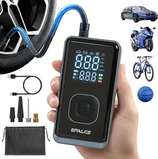 Elektrische Akku-Luftpumpe mit Auto-Stopp für Auto, Fahrrad, Motorrad und Bälle