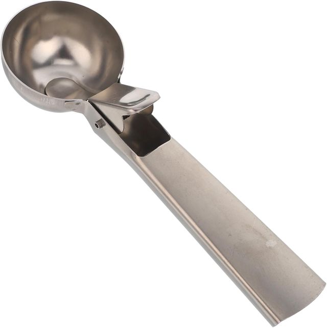 Eisportionierer Edelstahl, Kugelförmig, für Sorbet und Reis, Silber