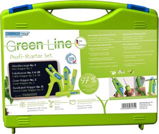 WEICON TOOLS Profi-Starter Set Green Line | nachhaltige Rohstoffe | 4 Abisolierwerkzeuge für die Elektroinstallation