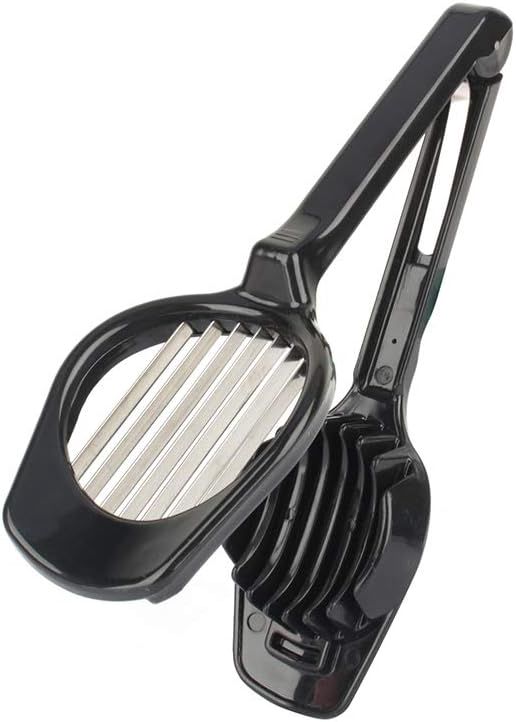 Eierschneider für hartgekochte Eier, multifunktional, schwarz, 1 Stück
